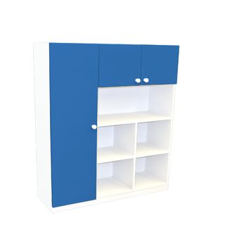 Librero de madera Azul