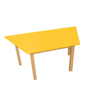 Mesa de madera Trapezoidal Amarillo
