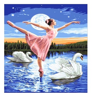 Arte Por Nmero Lago de los Cisnes